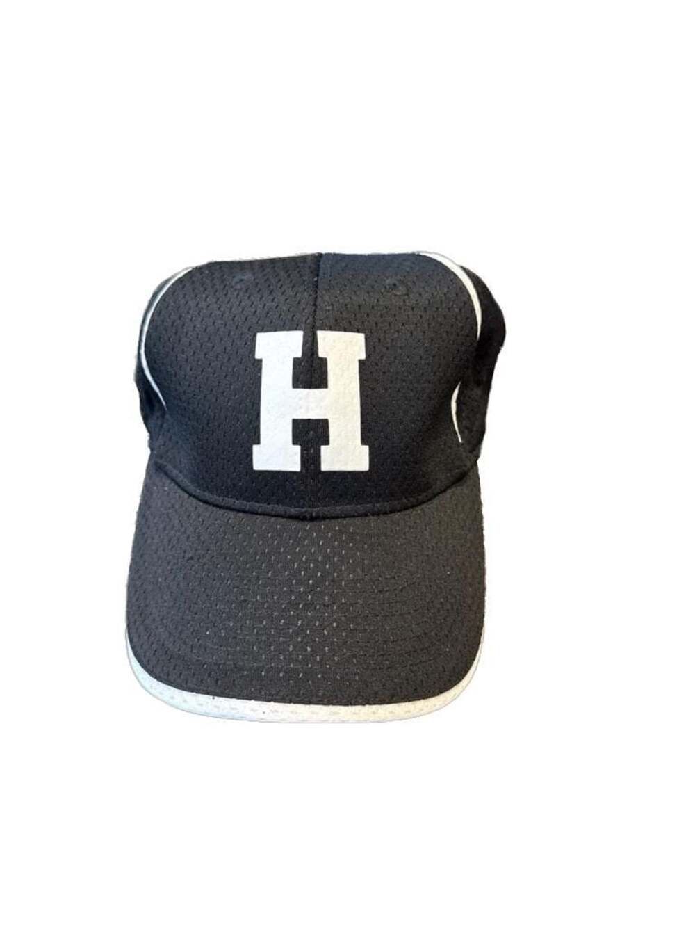 Augusta Sportswear Mesh Baseball Cap Black with White Letter H